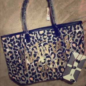 Victoria’s Secret Animal Print Black Pink Tote